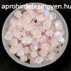 Preciosa bicone gyngy - Light Rose Matt AB - 4mm - 50db