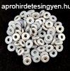 Cseh prselt O gyngy - O-bead - fehr matt ezst -1x4mm
