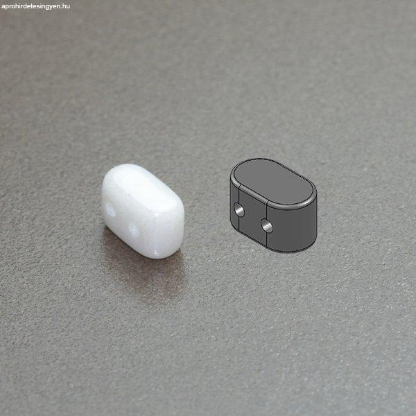Ios® par Puca®gyöngy - white - 5.5x2.5 mm