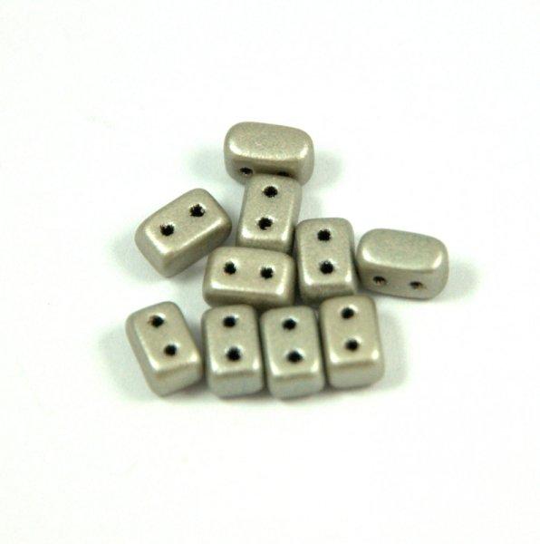 Ios® par Puca®gyöngy - matte metallic gray - 5.5x2.5 mm