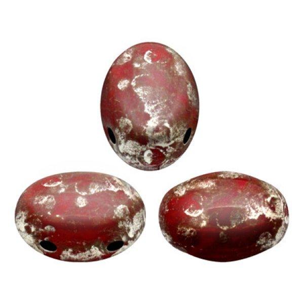 Samos® par Puca®gyöngy - Opaque Light Coral Ladybug - 5x8 mm