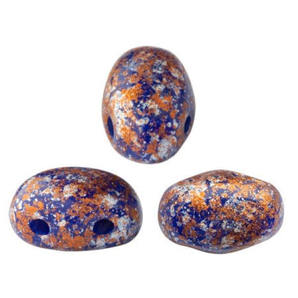 Samos® par Puca®gyöngy - Opaque Sapphire Tweedy - 5x7 mm
