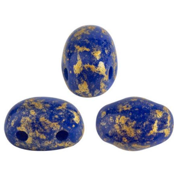 Samos® par Puca®gyöngy - Opaque Sapphire Splash - 5x7 mm