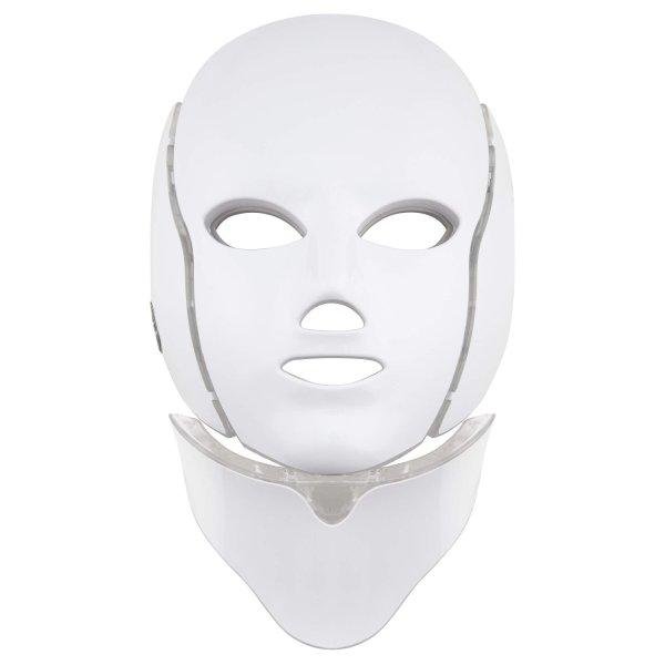 Palsar 7 Ápoló LED maszk arcra és nyakra fehér (LED Mask + Neck 7 Colors
White)