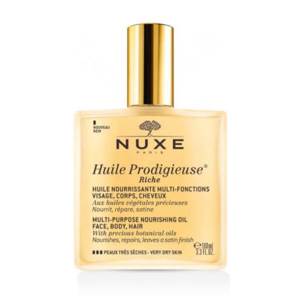 Nuxe Multifunkcionális száraz olaj nagyon száraz bőrre Huile Prodigieuse
Riche (Multi-Purpose Nourishing Oil) 100 ml