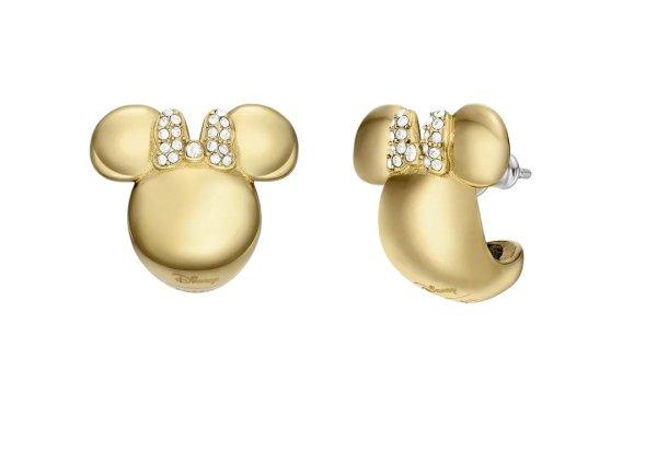 Fossil Aranyozott karika fülbevaló Disney Minnie JFC04705710