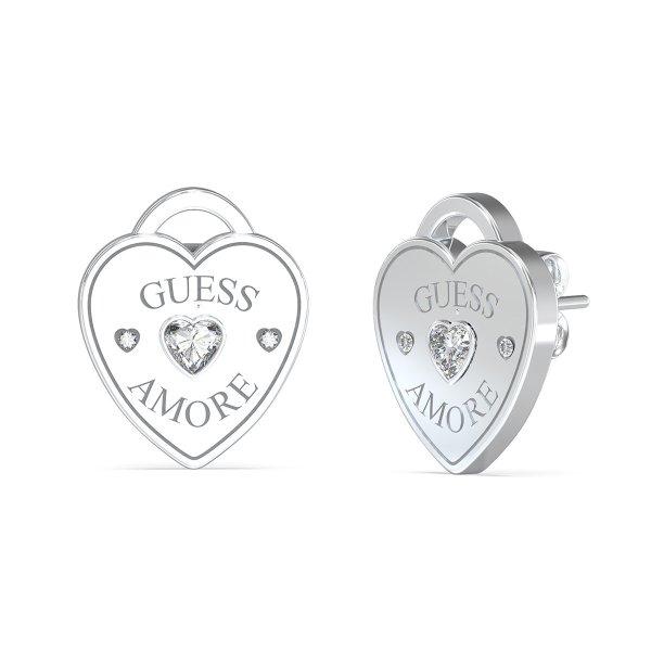 Guess Acél szív fülbevaló Guess Amore JUBE05058JWRHT/U