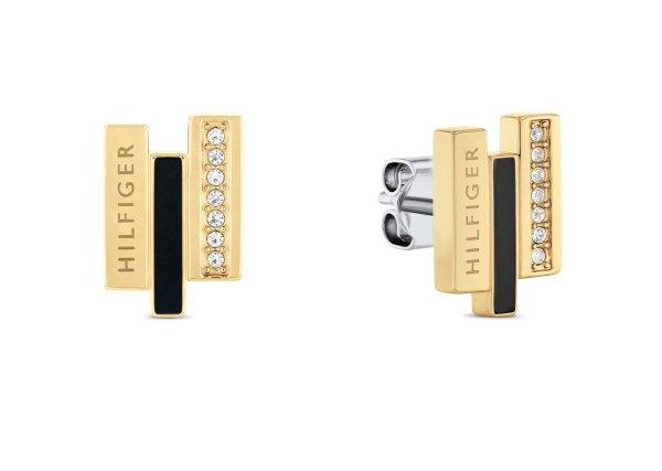 Tommy Hilfiger Modern aranyozott fülbevaló kristályokkal Layered 2780844