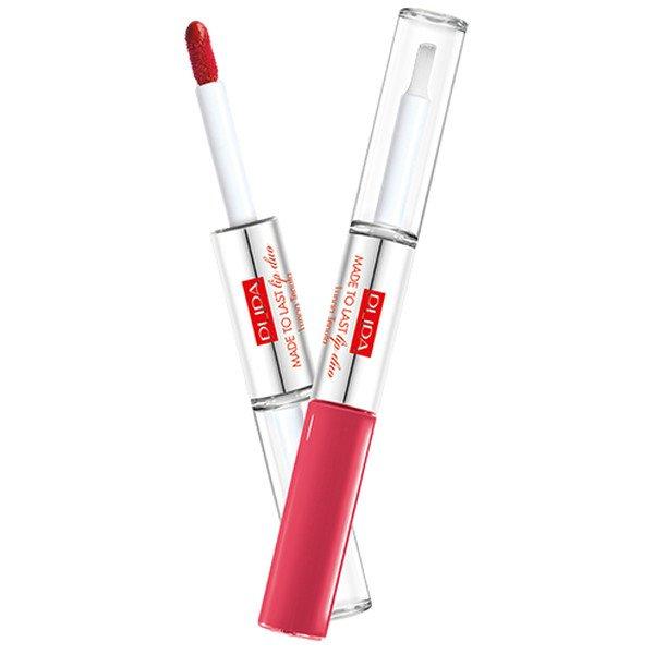 PUPA Milano Hosszantartó folyékony ajakrúzs Made To Last Lip Duo (Liquid Lip
Colour) 2 x 4 ml 007 Coral Sunrise