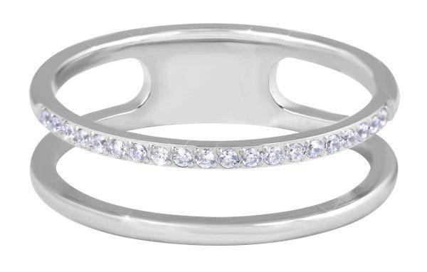Troli Dupla minimalista acél gyűrű Silver 60 mm