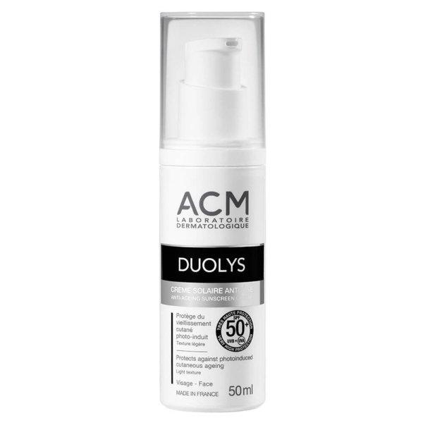 ACM Öregedésgátló bőrvédő krém SPF 50+ Duolys (Anti-Ageing Sunscreen
Cream) 50 ml