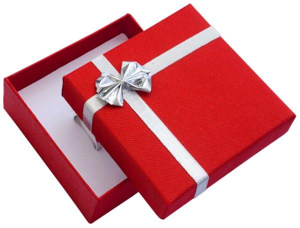 JK Box Piros díszdoboz masnival közepes ékszerszettre ET-5/A7/Ag