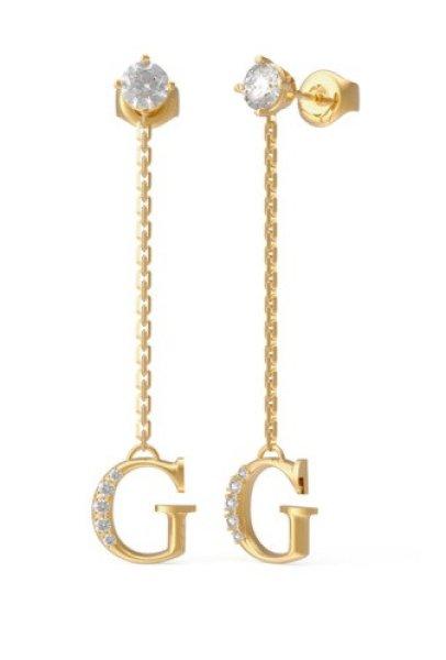 Guess Stílusos aranyozott fülbevaló Crystal Harmony JUBE02223JWYGT