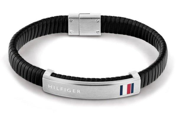 Tommy Hilfiger Modern fekete bőr karkötő 2790349