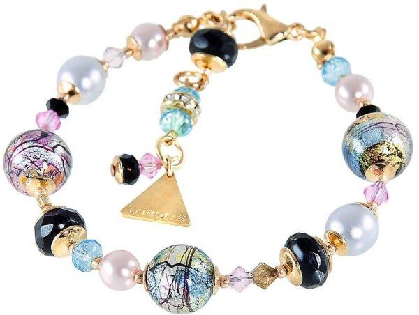 Lampglas Lenyűgöző Gold Fantasy karkötő 24 karátos arannyal és ezüsttel
ellátott Lampglas BP38 gyönggyel
