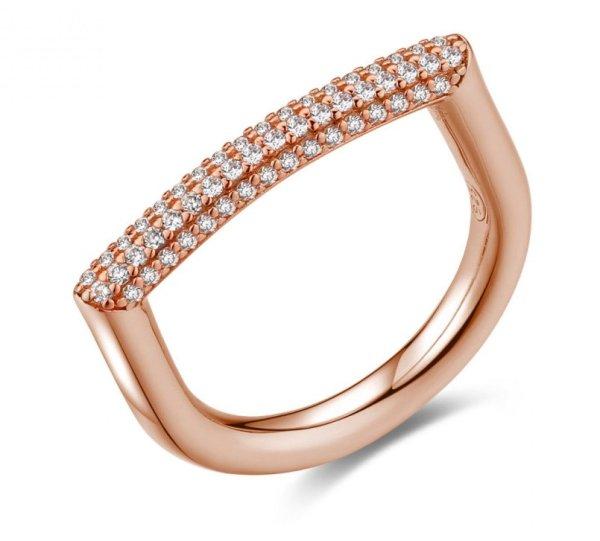 Rosato Modern bronz gyűrű cirkónium kövekkel Bianca RZBI34 58 mm