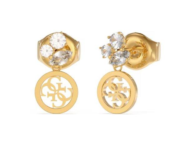 Guess Aranyozott fülbevaló medálokkal Pure Light JUBE02153JWYGT/U