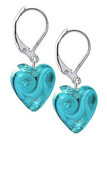 Lampglas Gyengéd fülbevaló Forest Heart Lampglas gyönggyel ELH10, tiszta
ezüst