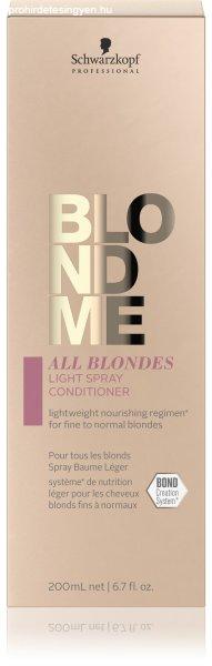 Schwarzkopf Professional Könnyű, öblítést nem igénylő balzsam spray
vékonyszálú és normál hajra BLONDME All Blondes (Light Spray Conditioner)
200 ml