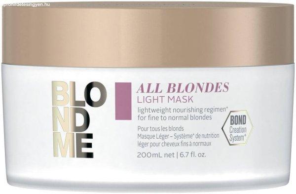 Schwarzkopf Professional Könnyű tápláló maszk vékonyszálú és normál
szőke hajra All Blondes (Light Mask) 200 ml