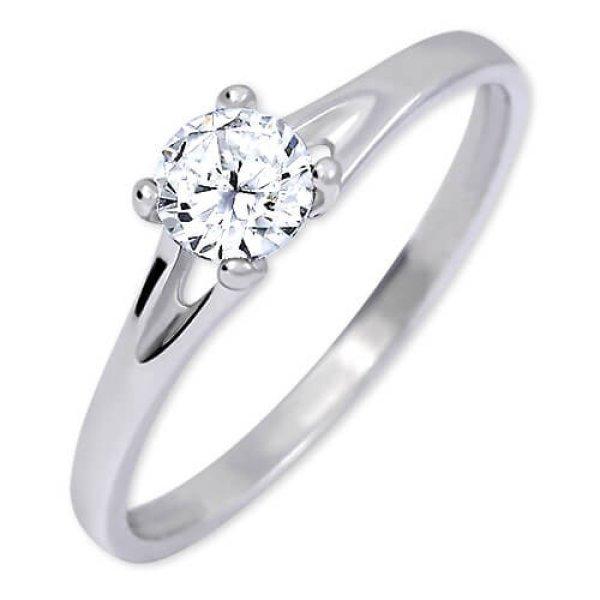 Brilio Silver Ezüst eljegyzési gyűrű kristállyal 426 001 00508 04 58 mm