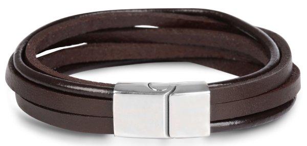 Troli Barna bőr karkötő Leather