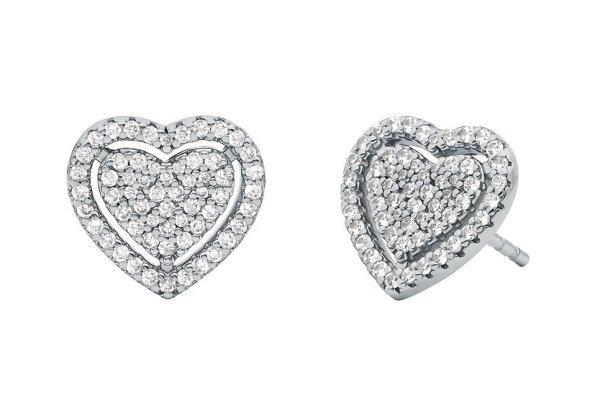 Michael Kors Szív fülbevaló kocka cirkónium kövekkel Kors Love MKC1750CZ040