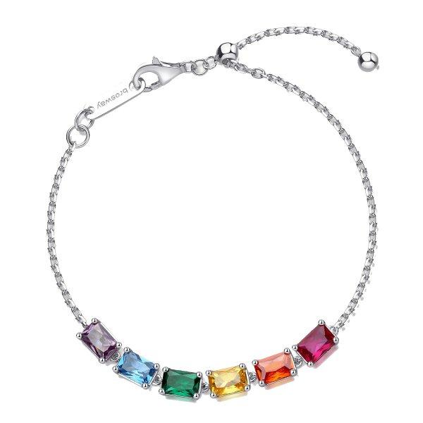 Brosway Bájos karkötő színes cirkónium kövekkel Fancy Joyful Rainbow FJR04