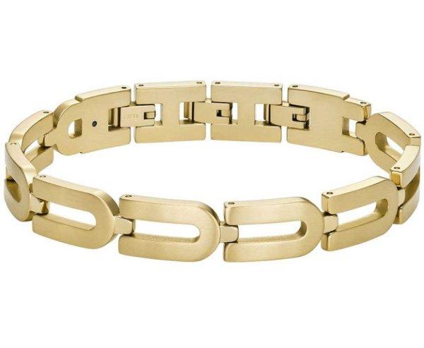 Fossil Stílusos aranyozott acél karkötő Heritage D-Link JF04691710