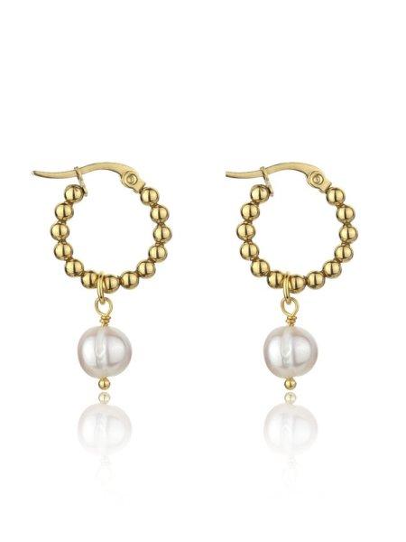 Marc Malone Karika fülbevaló gyöngyökkel 2in1 Willow Gold Earrings MCE23012G