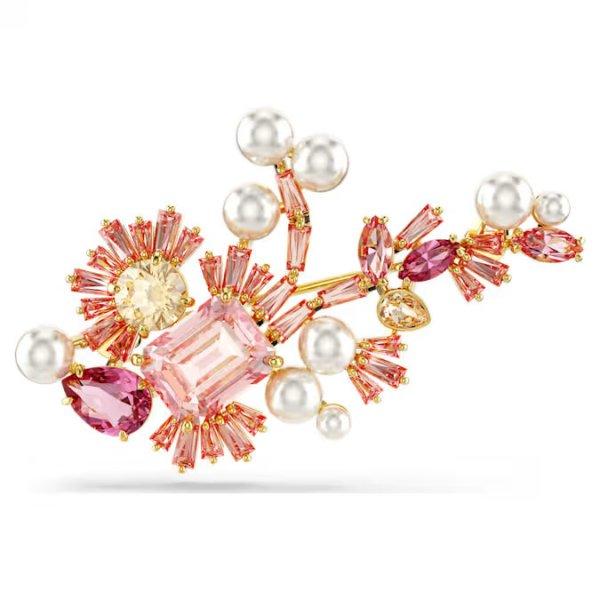Swarovski Csillogó bross kristályokkal és kristálygyöngyökkel Gema 5688478