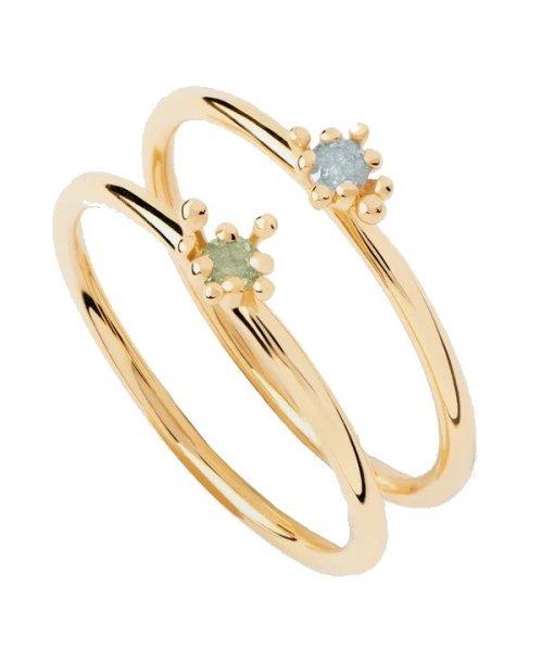 PDPAOLA Aranyozott gyűrű szett cirkónium kövekkel Les Fleurs Colors AN01-C94
48 mm