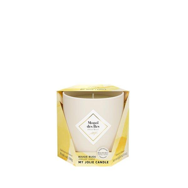 My Jolie Candle Illatgyertya 36 óra karkötővel Beige Les Essentielles Monoi
sziget 320322