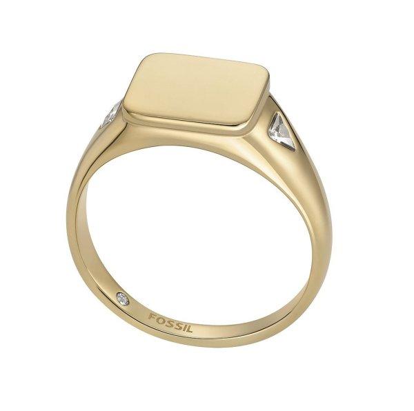Fossil Aranyozott női acél gyűrű Ellis JF04791710 54 mm