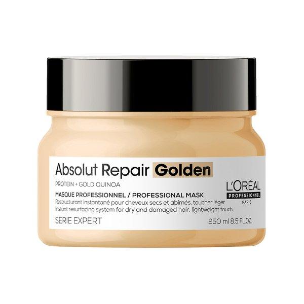 L'Oréal Professionnel Regeneráló maszk sérült vékonyszálú hajra
Serie Expert Absolut Repair Gold Quinoa + Protein (Golden Masque) 250 ml