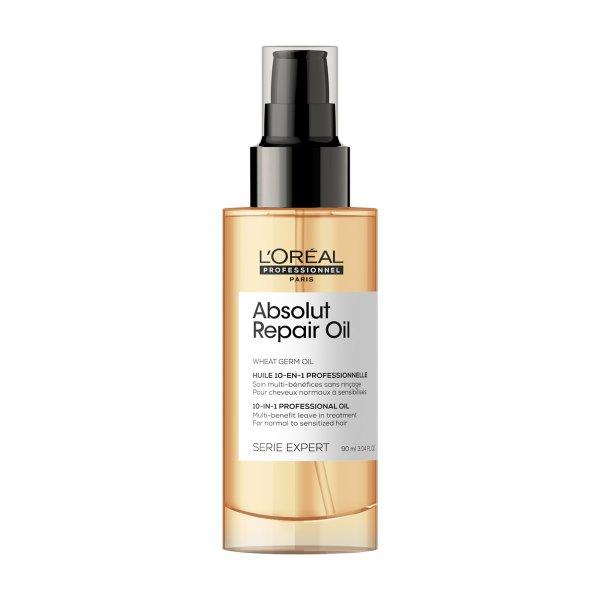 L'Oréal Professionnel Többfunkciós öblítést nem igénylő hajápoló
protein és arany quinoa fehérjével száraz és sérült hajra Serie Expert
Absolut Repair 90 ml