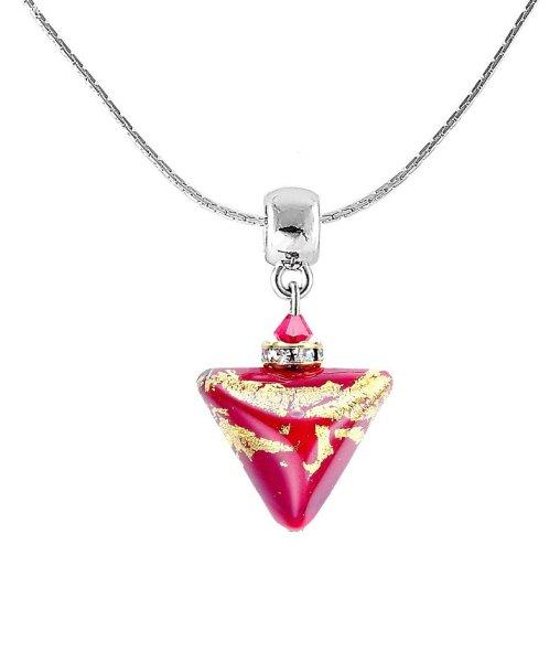 Lampglas Bájos nyaklánc Passionate Story Triangle 24 karátos arannyal
ellátott Lampglas NTA6 gyönggyel
