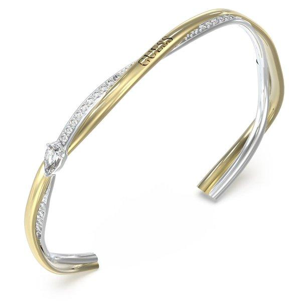 Guess Merev bicolor karkötő cirkónium kövekkel Twist JUBB05069JWYGRH 5,5 cm