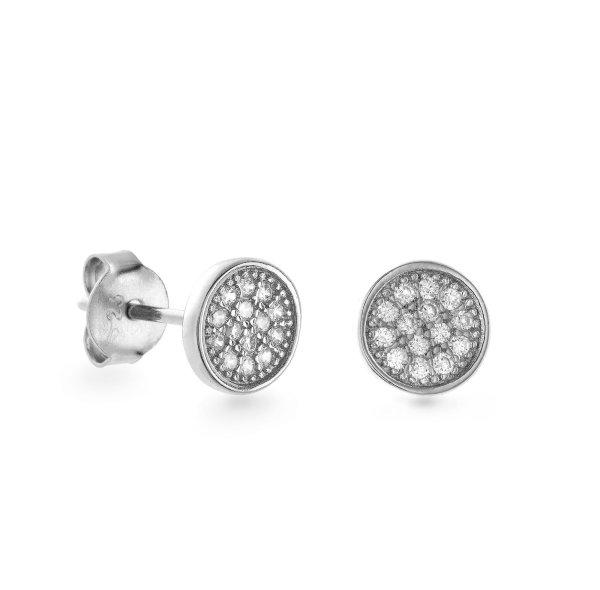AGAIN Jewelry Ezüst bedugós fülbevaló cirkónium kövekkel AJNS0021