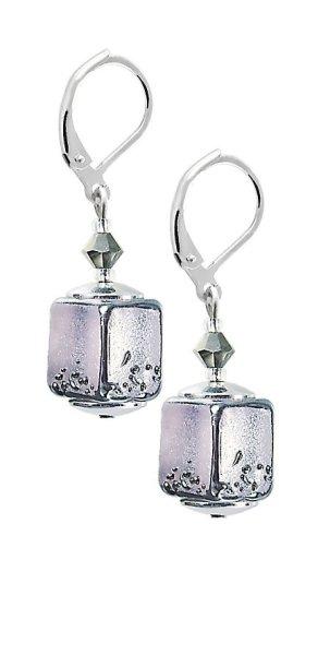 Lampglas Romantic fülbevaló Delicate Pink Lampglas ECU40 gyöngyből