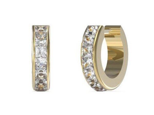 Guess Időtlen aranyozott kristály fülbevaló Huggie Me JUBE03134JWYGT/U