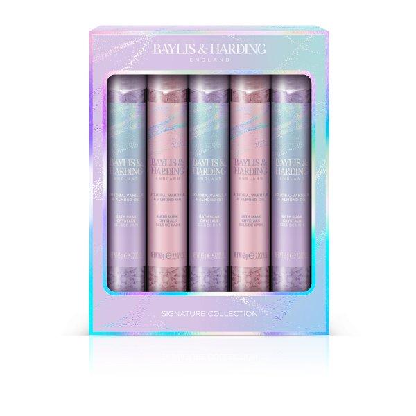 Baylis & Harding Fürdősó ajándékszett Jojoba, Vanília & Mandulaolaj 5 ×
65 g