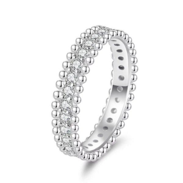 Agato Ezüst gyűrű átlátszó cirkónium kövekkel AGT-R17W 60 mm