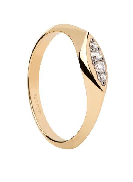 PDPAOLA Elegáns, aranyozott gyűrű cirkónium kövekkel Gala Vanilla AN01-A52
54 mm