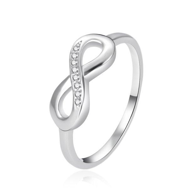 Agato Ezüst gyűrű cirkónium kövekkel Végtelen AGT-R43W 58 mm