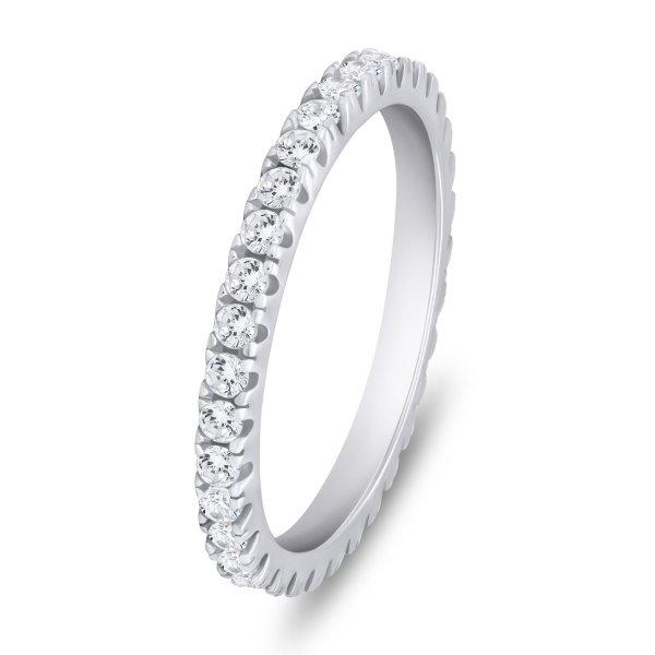Brilio Silver Bájos ezüst gyűrű cirkónium kövekkel RI085W 50 mm