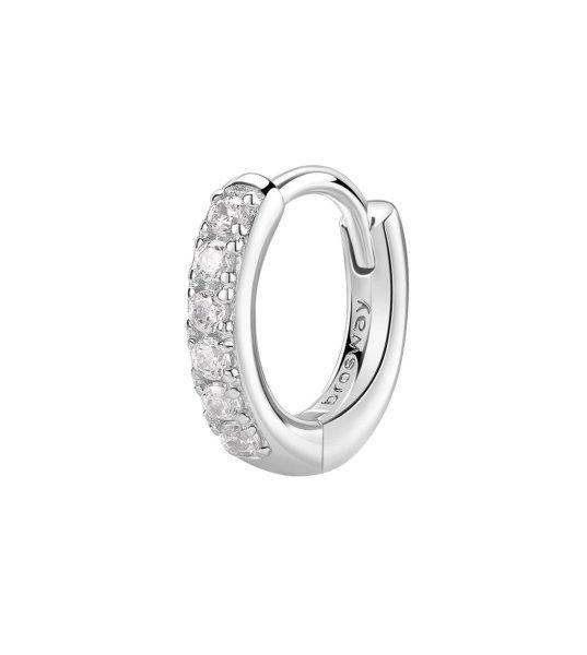 Brosway Ezüst karika single fülbevaló Fancy Infinite White FIW88 - 1 db