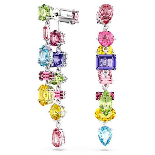Swarovski Színes aszimmetrikus fülbevaló kristályokkal Gema 5656417