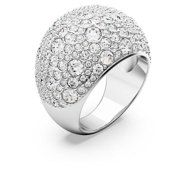Swarovski Csillogó masszív gyűrű kristályokkal Luna 5677134 55 mm
