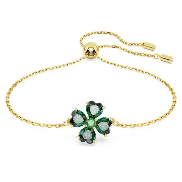 Swarovski Bájos aranyozott karkötő Négylevelű lóhere Idyllia 5666585